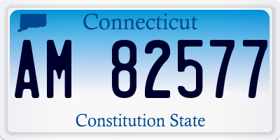 CT license plate AM82577