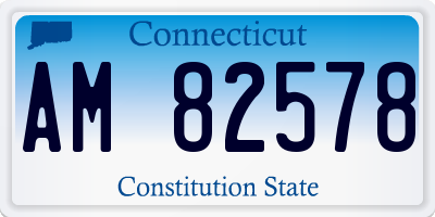 CT license plate AM82578