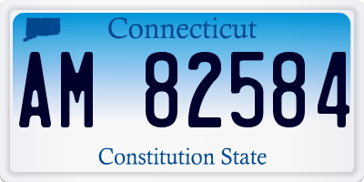 CT license plate AM82584