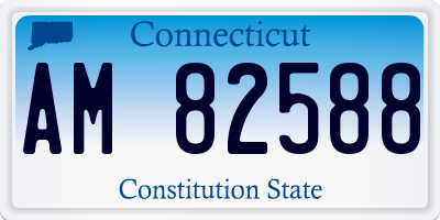 CT license plate AM82588