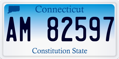 CT license plate AM82597