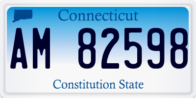 CT license plate AM82598
