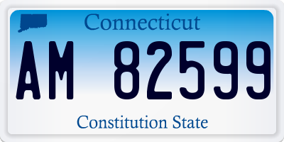CT license plate AM82599