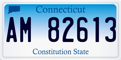 CT license plate AM82613