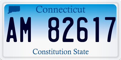 CT license plate AM82617
