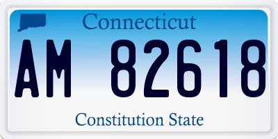CT license plate AM82618
