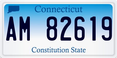 CT license plate AM82619
