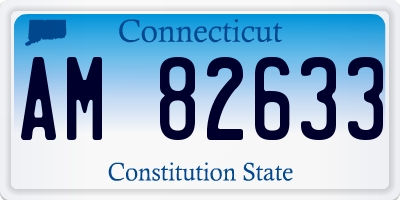 CT license plate AM82633
