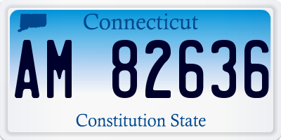 CT license plate AM82636
