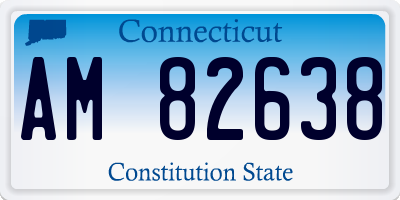 CT license plate AM82638