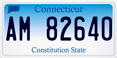 CT license plate AM82640