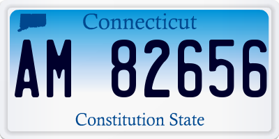 CT license plate AM82656