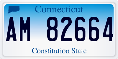 CT license plate AM82664