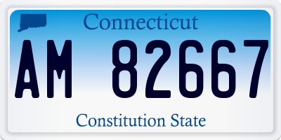 CT license plate AM82667