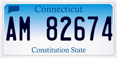 CT license plate AM82674