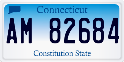CT license plate AM82684