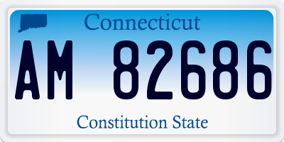 CT license plate AM82686