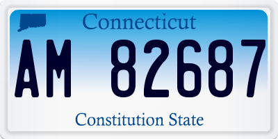 CT license plate AM82687