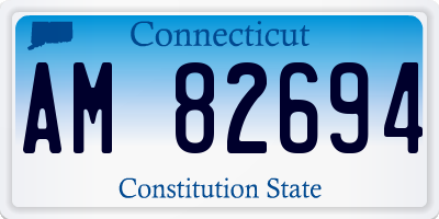CT license plate AM82694