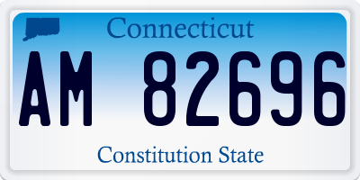 CT license plate AM82696
