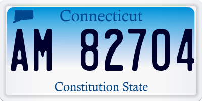 CT license plate AM82704