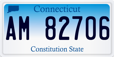 CT license plate AM82706