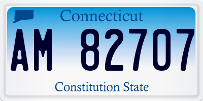 CT license plate AM82707