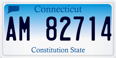 CT license plate AM82714