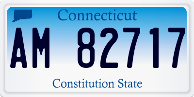 CT license plate AM82717
