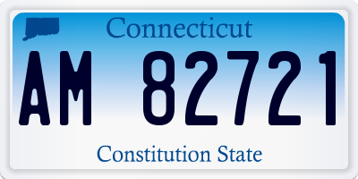 CT license plate AM82721