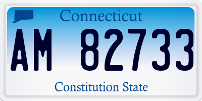 CT license plate AM82733
