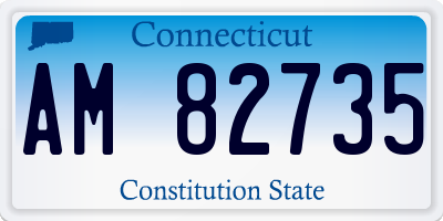 CT license plate AM82735