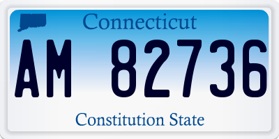 CT license plate AM82736