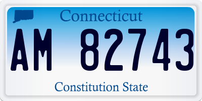 CT license plate AM82743