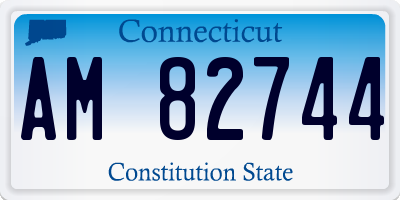 CT license plate AM82744