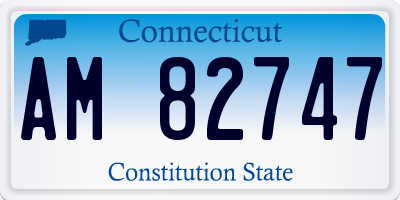 CT license plate AM82747