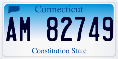 CT license plate AM82749