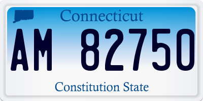 CT license plate AM82750