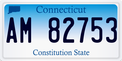 CT license plate AM82753