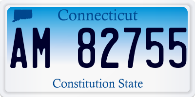 CT license plate AM82755