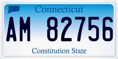 CT license plate AM82756