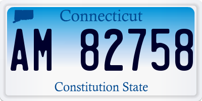 CT license plate AM82758