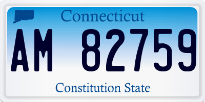 CT license plate AM82759