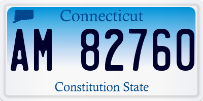CT license plate AM82760