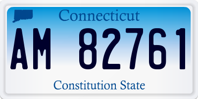 CT license plate AM82761