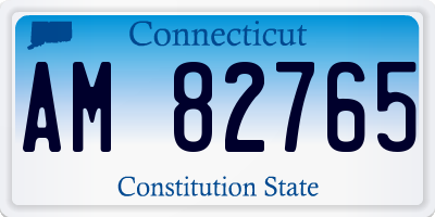CT license plate AM82765
