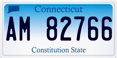 CT license plate AM82766
