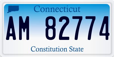 CT license plate AM82774