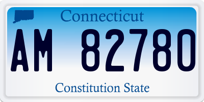CT license plate AM82780