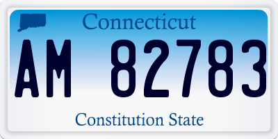 CT license plate AM82783